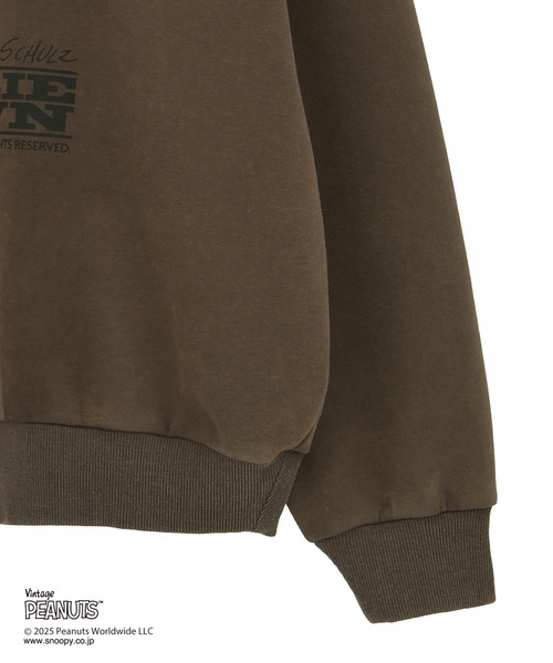 Vintage PEANUTS（ビンテージピーナッツ）の「【PEANUTS/SNOOPY】スノーウォッシュボンディング裏毛スウェット（スウェット・レディース・ブラウン/ブラック/グレイッシュベージュ・M/L/XL）」の15枚目の写真