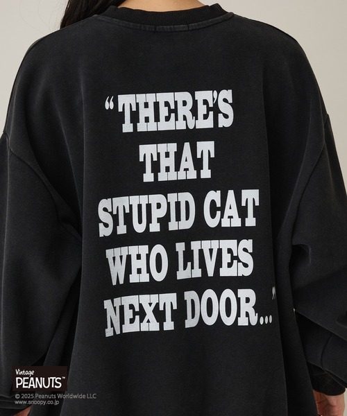 Vintage PEANUTS（ビンテージピーナッツ）の「【PEANUTS/SNOOPY】スノーウォッシュボンディング裏毛スウェット（スウェット・レディース・ブラウン/ブラック/グレイッシュベージュ・M/L/XL）」の11枚目の写真