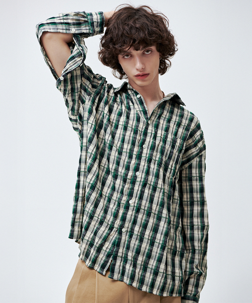 ANYTIME LOREAK(エニタイムロレーク)の「Iris shirt-Green (RENEWAL)(シャツ/ブラウス・メンズ・その他・SMALL/MEDIUM/LARGE/X-LARGE)」の1枚目の写真
