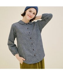 CHIQUITA（チキータ）の「Round Shirt 9/10 (Flower) Navy 233302FNV（シャツ/ブラウス）」