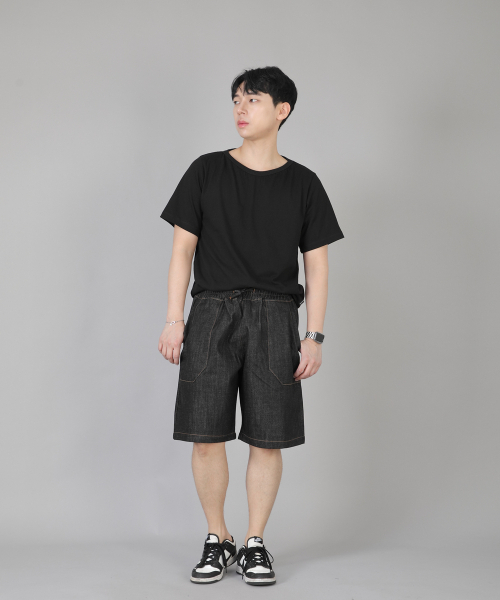 SAINTCREW(セントクルー)の「パティグショーツ EFS-348 ブラックデニム(その他パンツ・メンズ・その他・MEDIUM/LARGE/X-LARGE)」の2枚目の写真