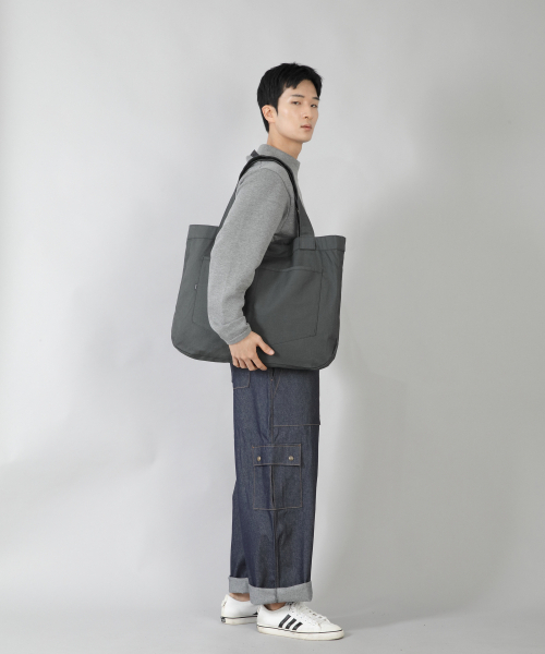 SAINTCREW（セントクルー）の「ラウンドボリュームペンタゴンポケットエコバッグ RVP-146 チャコール（エコバッグ/サブバッグ・メンズ・その他・フリー）」の6枚目の写真