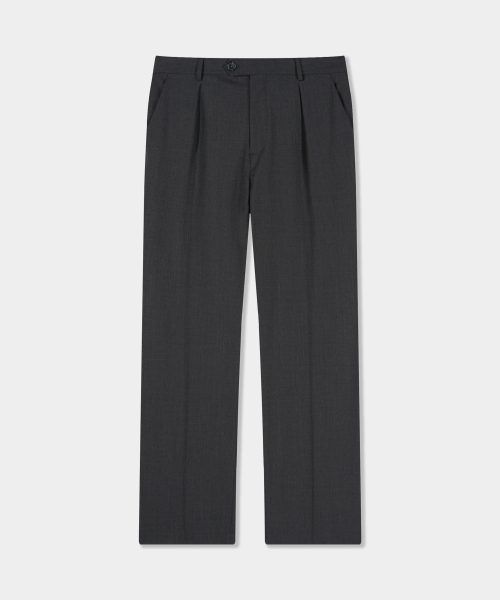 BIRBANTE(ビルバンテ)の「テイラードワンタックセットアップスラックス - チャコール(スラックス・メンズ・チャコール・SMALL/MEDIUM/LARGE/X-LARGE)」の1枚目の写真