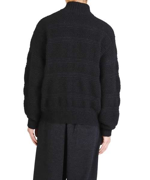 ARKnets（アークネッツ）の「crepuscule / クレプスキュール：別注 Multi Border Mix Drivers：ONLYARK-2-2523[COR]（Tシャツ/カットソー・メンズ・ブラック・1/2）」の13枚目の写真