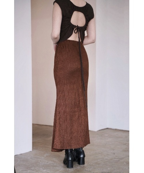 SALTMINT（ソルトミント）の「Aラインロングスカート（スカート・レディース・ブラック/グレー/ダークブラウン・FREE）」の3枚目の写真