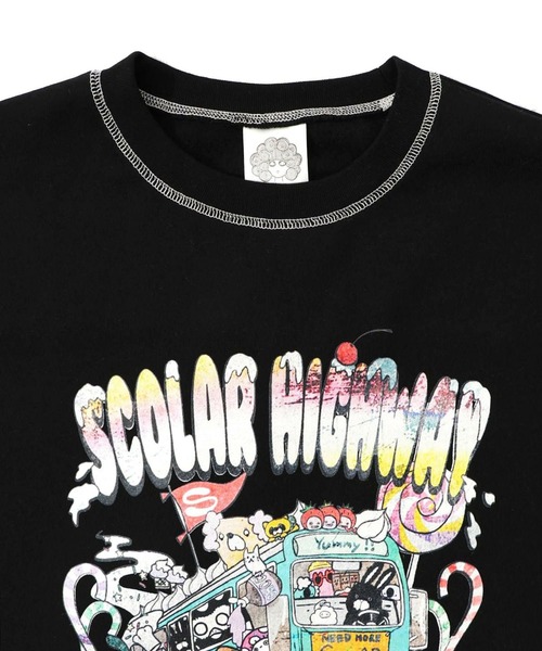 ScoLar(スカラー)の「ScoLar(スカラー) スカラーハイウェイ ヴィンテージ風プルオーバー(スウェット・レディース・ブラック/チャコールグレー/グレー・MEDIUM)」の19枚目の写真