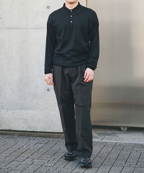 THE TOKYO(ザトウキョウ)の「【THE TOKYO/ザトウキョウ】素肌で着られる、上質ウールニットポロ / CROZE NZ 2/60 Knit POLO(ポロシャツ・メンズ・ダークブラウン/ダークグレー/ブラック/ブルー/オフホワイト・44/48/46)」の3枚目の写真