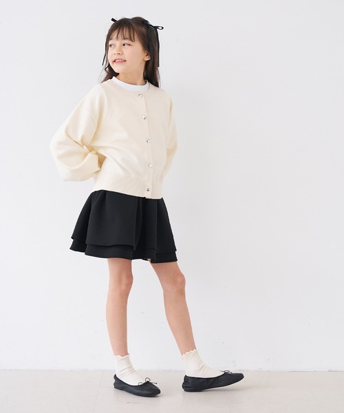 coca（coca）（コカ）の「キッズ　ハートボタンカーディガン（カーディガン/ボレロ・キッズ・レッド/アイボリー・150/140/130/120）」の6枚目の写真