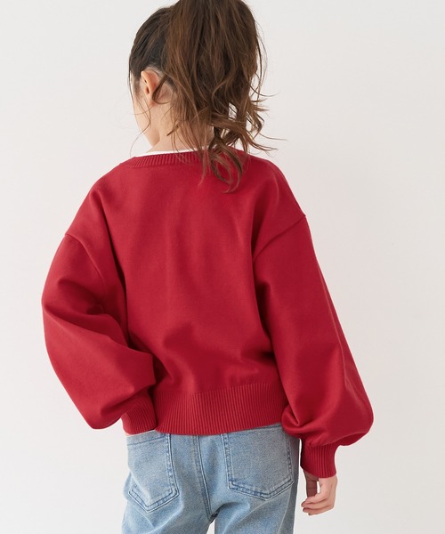 coca（coca）（コカ）の「キッズ　ハートボタンカーディガン（カーディガン/ボレロ・キッズ・レッド/アイボリー・150/140/130/120）」の8枚目の写真