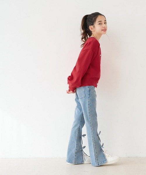 coca（coca）（コカ）の「キッズ　ハートボタンカーディガン（カーディガン/ボレロ・キッズ・レッド/アイボリー・150/140/130/120）」の9枚目の写真