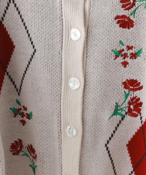 希少✨45R リネンKNITフラワーCARDIGAN R刺繍　花柄　カーディガン 中古・古着通販】45R (フォーティファイブ・アール) リネンKNIT