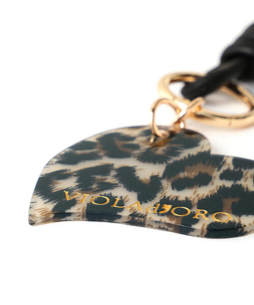 VIOLAd'ORO（ヴィオラドーロ）の「VIOLAd’ORO (ヴィオラドーロ) バッグチャーム/BIANCA / V-5078（キーケース/キーアクセサリー・レディース・ブラック・F）」の4枚目の写真