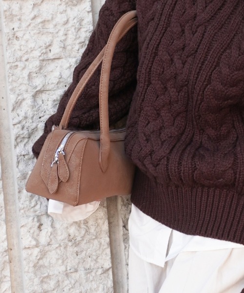 gossara（ゴサラ）の「スリムボストンショルダー（ショルダーバッグ・レディース・ブラウン/ベージュ・FREE）」の4枚目の写真