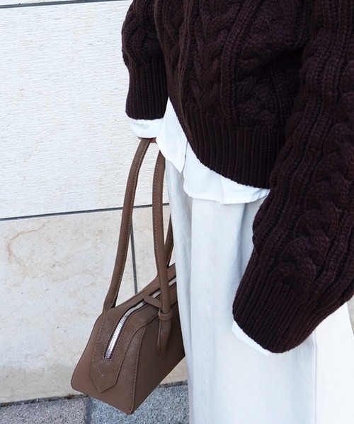gossara（ゴサラ）の「スリムボストンショルダー（ショルダーバッグ・レディース・ブラウン/ベージュ・FREE）」の6枚目の写真