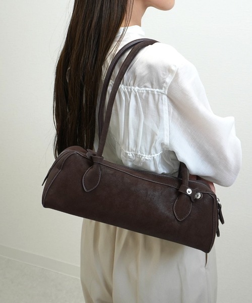 gossara(ゴサラ)の「【お出かけにちょうどいい】スリムボストンショルダー(ショルダーバッグ・レディース・ベージュ/ブラウン・FREE)」の15枚目の写真
