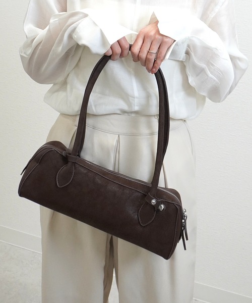gossara(ゴサラ)の「【お出かけにちょうどいい】スリムボストンショルダー(ショルダーバッグ・レディース・ベージュ/ブラウン・FREE)」の13枚目の写真