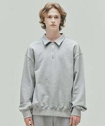 BENSIMON（ベンシモン）の「HALF ZIP UP OVERSIZED SWEATSHIRT - GREY（スウェット）」