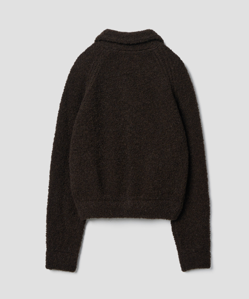TTUDEMENT(トュードメント)の「BOUCLE COLLAR KNIT JACKET BROWN(その他アウター・レディース・その他・FREE)」の2枚目の写真