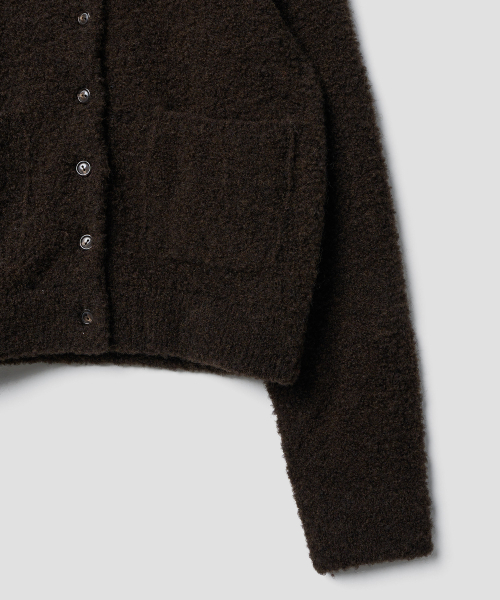 TTUDEMENT(トュードメント)の「BOUCLE COLLAR KNIT JACKET BROWN(その他アウター・レディース・その他・FREE)」の4枚目の写真