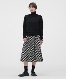 定価7万 MARGARET HOWELL 2024 オーバーチェックスカート MARGARET HOWELL｜マーガレット・ハウエルのスカート（コットン）通販