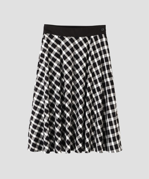 MARGARET HOWELL（マーガレットハウエル）の「COTTON CHECK SKIRT（スカート・レディース・ブラック・2/1）」の3枚目の写真
