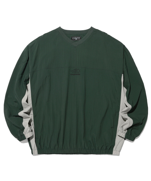 NICE GHOST CLUB(ナイスゴーストクラブ)の「3STAR PULLOVER JACKET_GREEN(NG2DSUB963A)(ナイロンジャケット・レディース・グリーン・S/M/L)」の1枚目の写真