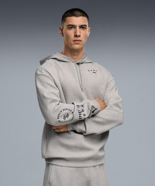 PUMA(プーマ)の「PUMA プーマ メンズ トレーニング PUMA x HYROX クラウドスパン フーディ M PUMA X(パーカー・メンズ・ブラック/ライトグレー・MEDIUM/SMALL/X-LARGE/LARGE)」の1枚目の写真