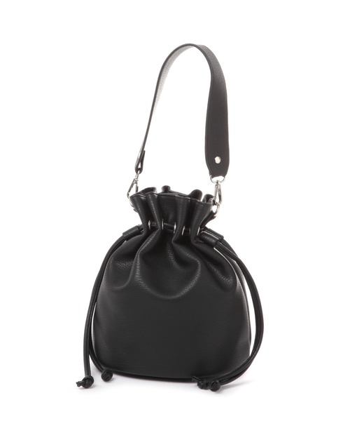 LAKOLE（ラコレ）の「2WAYバケツ巾着バッグ / 645236（ショルダーバッグ・レディース・ライトブラウン/オフホワイト/ブラック・FREE）」の6枚目の写真