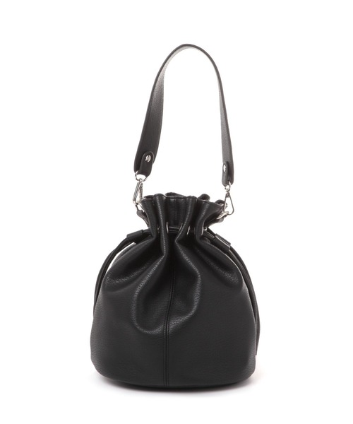 LAKOLE（ラコレ）の「2WAYバケツ巾着バッグ / 645236（ショルダーバッグ・レディース・ライトブラウン/オフホワイト/ブラック・FREE）」の8枚目の写真