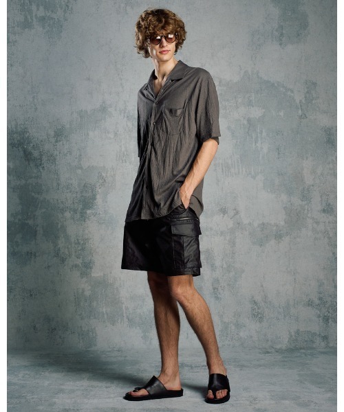 wjk（ダヴルジェイケイ）の「ex.comfy wool open collar shirt（シャツ/ブラウス・メンズ・グレー/ブラック・SMALL/MEDIUM/LARGE/X-LARGE）」の16枚目の写真