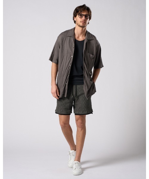 wjk（ダヴルジェイケイ）の「ex.comfy wool open collar shirt（シャツ/ブラウス・メンズ・グレー/ブラック・SMALL/MEDIUM/LARGE/X-LARGE）」の19枚目の写真