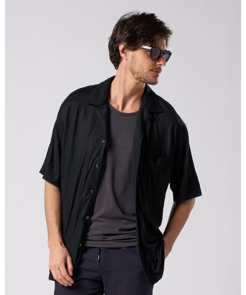 wjk（ダヴルジェイケイ）の「ex.comfy wool open collar shirt（シャツ/ブラウス・メンズ・グレー/ブラック・SMALL/MEDIUM/LARGE/X-LARGE）」の21枚目の写真