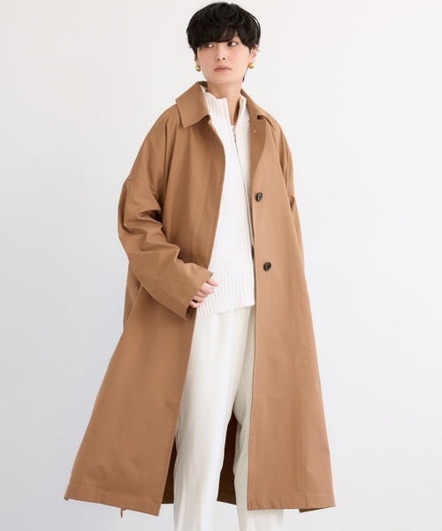 BARNYARDSTORM（バンヤードストーム）の「BARNYARDSTORM / ステンカラーテントコート【撥水】【JAPAN FABRIC】（ステンカラーコート・レディース・ベージュ/キャメル・1/0）」の2枚目の写真
