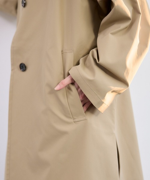 BARNYARDSTORM（バンヤードストーム）の「BARNYARDSTORM / ステンカラーテントコート【撥水】【JAPAN FABRIC】（ステンカラーコート・レディース・ベージュ/キャメル・1/0）」の4枚目の写真