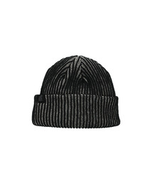 APOSTROPHE COMMA（アポストロフィコンマ）の「リバーシブルラベルボカシショートビーニー（ブラック）（ニットキャップ/ビーニー）」
