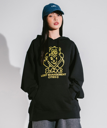 HEART BEAR HOODIE black