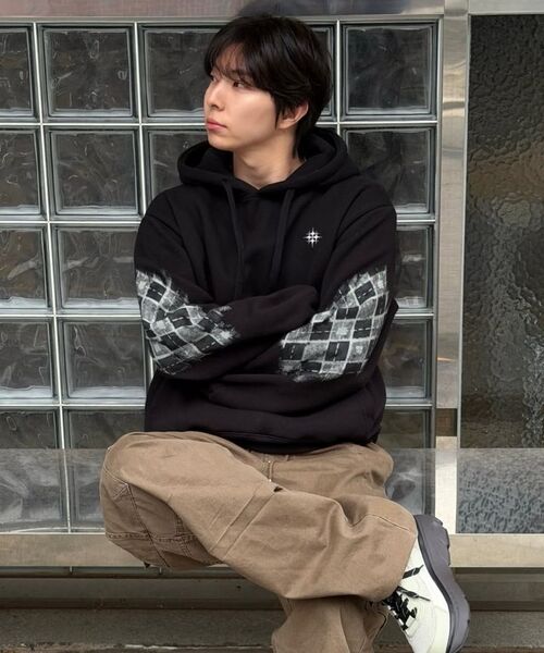 GAKKAI UNIONS(ガッカイユニオンズ)の「サイドチェックフードTバージンディ(パーカー・レディース・その他・S/M/L/XL)」の9枚目の写真