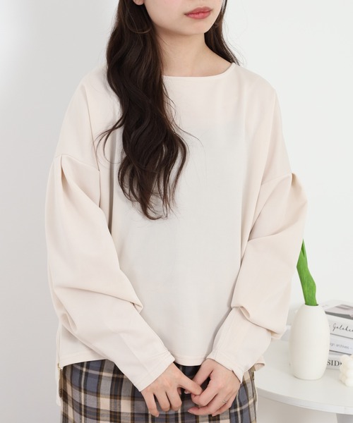 crossi(クロッシー)の「ボリューム袖 サイドファスナー プルオーバー(Tシャツ/カットソー・レディース・ブラウン/ベージュ・F)」の19枚目の写真
