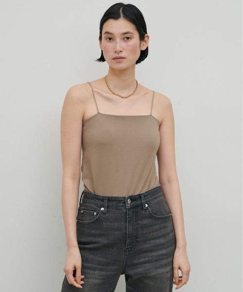 LARUTA（ラルータ）の「【LARUTA】カップ付きレーヨンポンチキャミ（キャミソール・レディース・ライトグレー/ベージュ/オフホワイト/ブラック・FREE）」の19枚目の写真