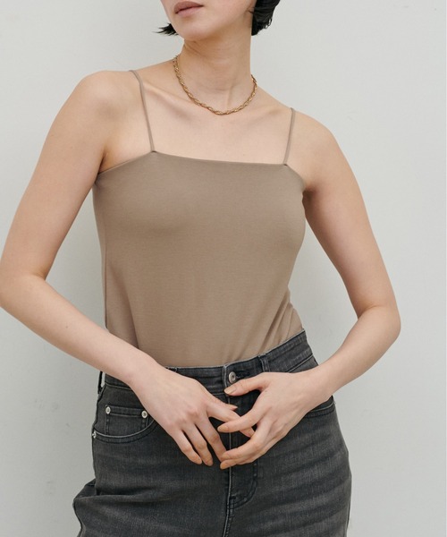LARUTA（ラルータ）の「【LARUTA】カップ付きレーヨンポンチキャミ（キャミソール・レディース・ライトグレー/ベージュ/オフホワイト/ブラック・FREE）」の20枚目の写真