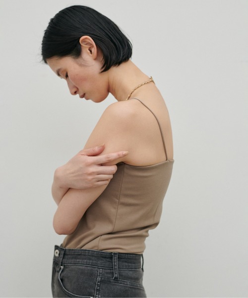 LARUTA（ラルータ）の「【LARUTA】カップ付きレーヨンポンチキャミ（キャミソール・レディース・ライトグレー/ベージュ/オフホワイト/ブラック・FREE）」の22枚目の写真