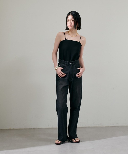 LARUTA（ラルータ）の「【LARUTA】カップ付きレーヨンポンチキャミ（キャミソール・レディース・ライトグレー/ベージュ/オフホワイト/ブラック・FREE）」の12枚目の写真