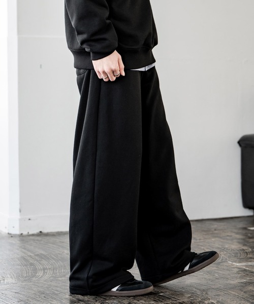 Rocky Monroe(ロッキーモンロー)の「裏毛ワイドイージースウェットパンツ(スウェットパンツ・メンズ・アッシュ/ブラック/ネイビー/グレー・XL/M/L)」の8枚目の写真