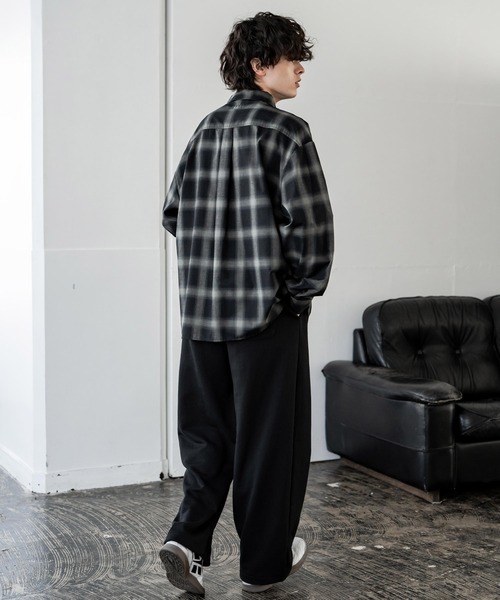 Rocky Monroe(ロッキーモンロー)の「裏毛ワイドイージースウェットパンツ(スウェットパンツ・メンズ・アッシュ/ブラック/ネイビー/グレー・XL/M/L)」の9枚目の写真