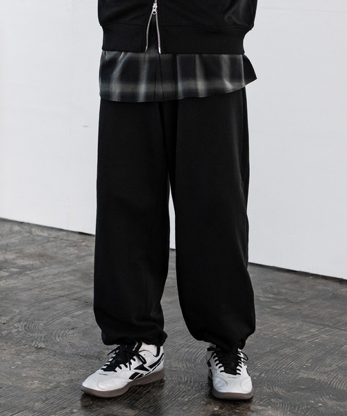 Rocky Monroe(ロッキーモンロー)の「裏毛ワイドイージースウェットパンツ(スウェットパンツ・メンズ・アッシュ/ブラック/ネイビー/グレー・XL/M/L)」の12枚目の写真