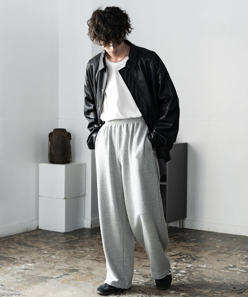 Rocky Monroe(ロッキーモンロー)の「裏毛ワイドイージースウェットパンツ(スウェットパンツ・メンズ・アッシュ/ブラック/ネイビー/グレー・XL/M/L)」の18枚目の写真