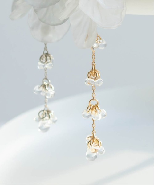 RANDA（ランダ）の「フラワーペタルイヤリング（イヤリング・レディース・ホワイト/グレー・FREE）」の11枚目の写真