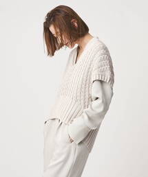 conte（コンテ）の「＜conte＞ジャカード パッチポケットベスト