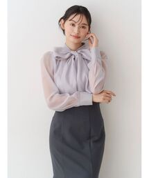 MERCURYDUO | オーガンジービッグボウタイブラウス(シャツ/ブラウス)