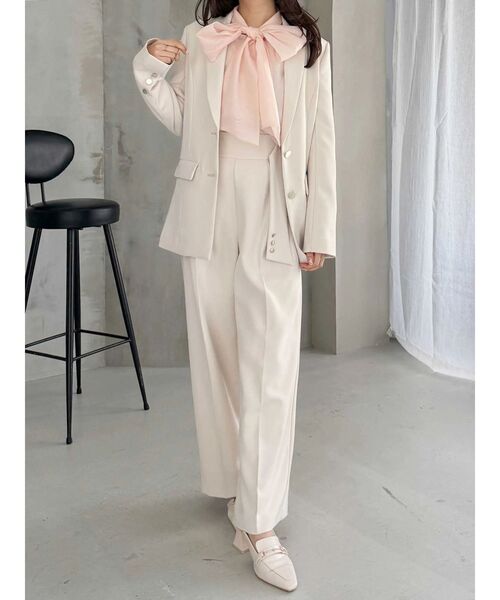 MERCURYDUO（マーキュリーデュオ）の「オーガンジービッグボウタイブラウス（シャツ/ブラウス・レディース・オフホワイト/ピンク・FREE）」の14枚目の写真